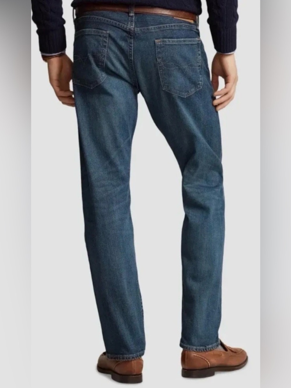 🎄 Polo Ralph Lauren Varick Slim Straight Blue Jeans Denim Medium Wash 36 x 32